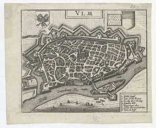 Ulm aus der Vogelschau. 17. Jhdt.