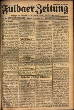 Ausgabe vom Dienstag, den 23. November 1926.