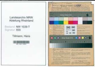 Entnazifizierung Hans Tillmann , geb. 20.09.1899 (Schulrektor)