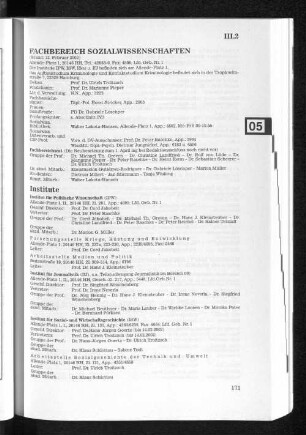 Fachbereich Sozialwissenschaften