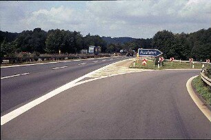 Ausfahrt Nord von Hauptfahrbahn Nord (Nürnberg Richtung Frankfurt)