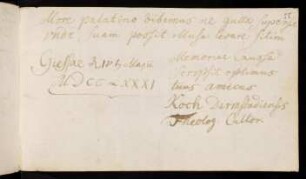 Koch [Theologiestudent aus Darmstadt in Gießen]. Gießen, 04.05.1781.