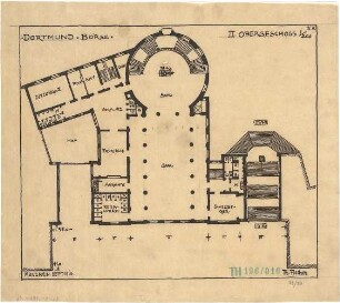 Fischer, Theodor; Dortmund; Börse - Grundriss 2. OG