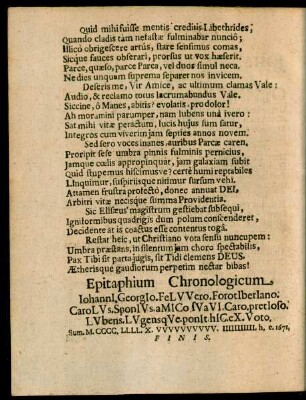 Epitaphium Chronologicum