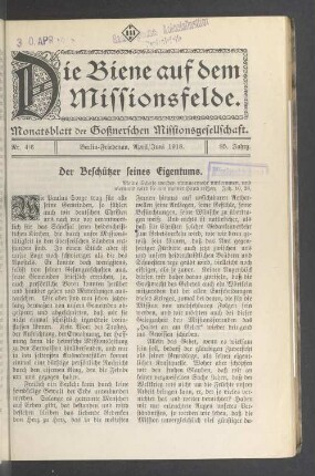 Nr. 4/6. April/Juni 1918