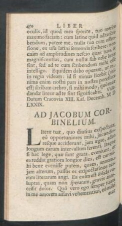 Ad Jacobum Corbinelium