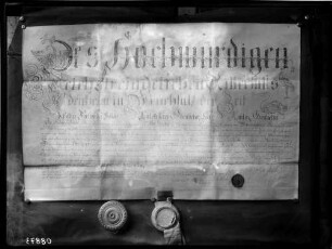 Odenheim Urkunde des Ritterstifts Odenheim von 1789
