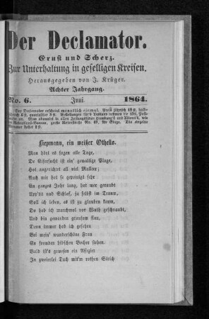 Liepmann, ein weißer Othello.