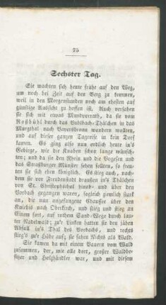 Sechster Tag.
