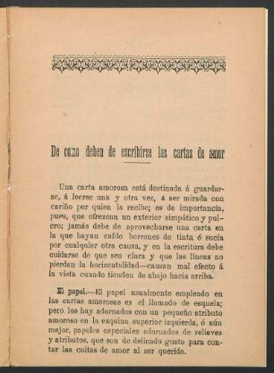 De como deben de escribirse las cartas de amor
