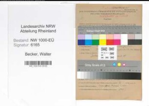 Entnazifizierung Walter Becker, geb. 05.05.1908 (Vertreter)