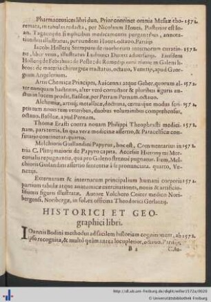 Historici Et Geographici Libri.