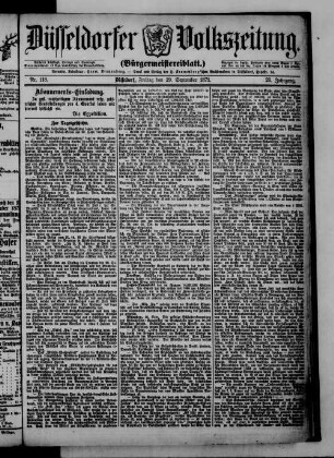 Düsseldorfer Volkszeitung. 1871-1872