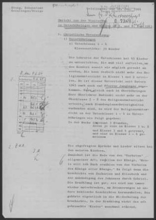 Unterböhringen mit Oberböhringen und Hausen/Fils: Visitationsbericht mit Pfarrbericht 1963