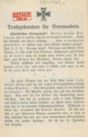 Trostgedanken für Verwundete