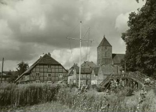 Plau, Holzbrücke über Elde