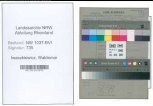 Entnazifizierung Waldemar Iwaszkiewicz , geb. 06.08.1907 (Kaufm.Angestellter)