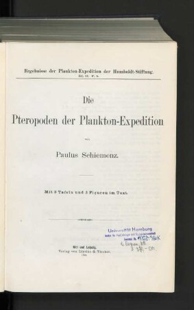 Bd 2,F,b: Die Pteropoden der Plankton-Expedition