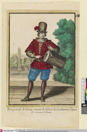 Barquerole de Venize, jouant du Fifre, et du Tambourin, à l'Opera