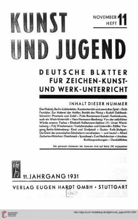 Heft 11 (November 1931)