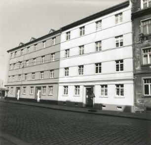 Dresden-Pieschen, Braunschweiger Straße 14/12 und 10. Wohnanlage (um 1925). Straßenansicht