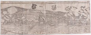 Heidelberg, Stadt und Schloss von Norden (Panorama)