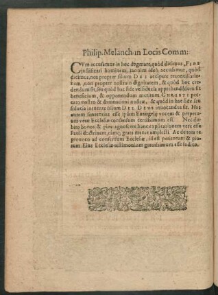 Philip. Melanch. in Locis Comm: