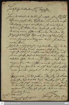 Brief von Heinrich Julius Elers an August Hermann Francke.