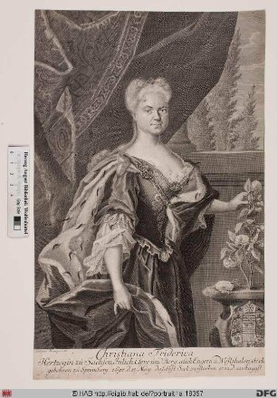 Bildnis Christiane Friederike, Herzogin zu Sachsen-Merseburg (in Spremberg)