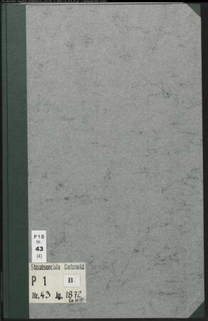 Kirchenbuchduplikat der kath. Gemeinde St. Jodokus Bielefeld (GHT 1872-1874). (Gemeinde: Katholische Gemeinde St. Jodokus Bielefeld)