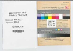 Entnazifizierung Karl Fauteck , geb. 02.10.1889 (Oberzollinspektor)