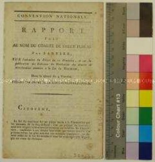 Rapport fait au nom du Comite de Salut public par Barrere 4. Juni 1792 Druck