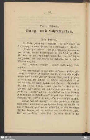 Dritter Abschnitt. Gang- und Schrittarten
