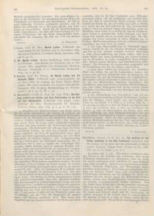 441-442 [Rezension] Schott, Theod., Dr. M.artin Luther und die deutsche Bibel