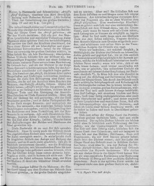 Ariosto, L.: Fünf Gesänge. Anhang zum Rasenden Roland. Übers. v. K. Streckfuß. Halle: Hemmerde & Schwetschke 1825 Auch u. d. T.: Ariosto, L.: Rasender Roland. Bd 6. Fünf Gesänge. Übers. v. K. Streckfuß. Halle: Hemmerde & Schwetschke 1825
