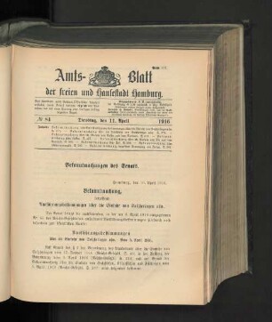 No. 84, 11. April 1916
