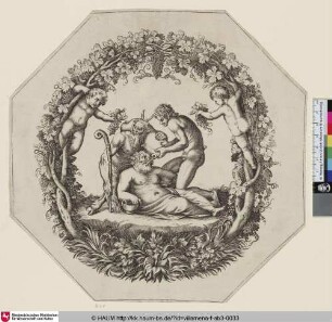 [Silen, wie er aus dem Schlauche des Faun trinkt]