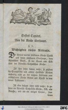 Erstes Capitel. Von der Kirche überhaupt.