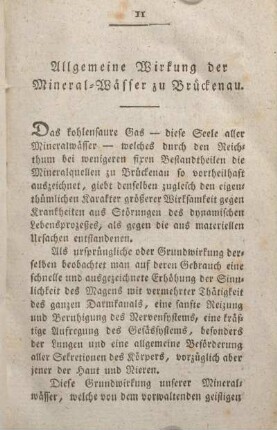 Allgemeine Wirkung der Mineral-Wässer zu Brückenau.