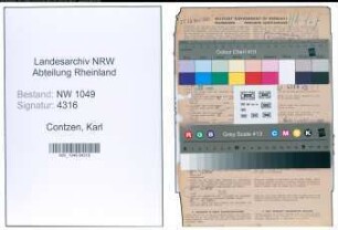 Entnazifizierung Karl Contzen , geb. 15.05.1888 (Richter)