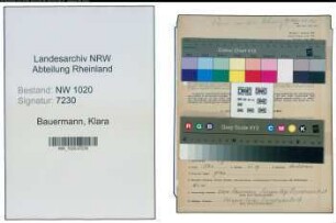 Entnazifizierung Klara Bauermann , geb. 24.08.1906 (Lehrer)