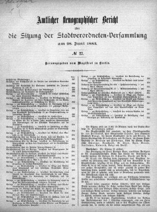 Nr. 27, 28. Juni 1883
