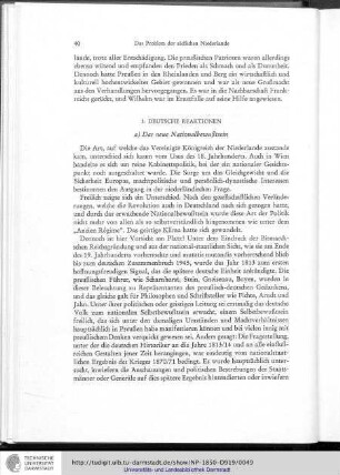 3. Deutsche Reaktion