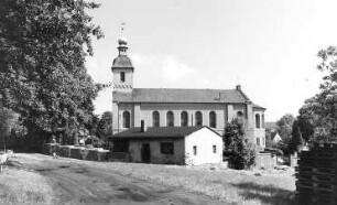 Hirschfelde-Schlegel-Burkersdorf. Ehem. Schneidemühle, bauliche Reste bei der Kirche
