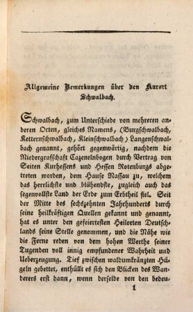 Schwalbach und seine Heilquellen