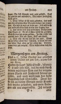 231-237, Am Freitag