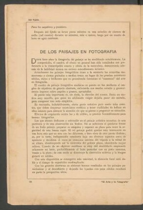 De los paisajes en fotografía