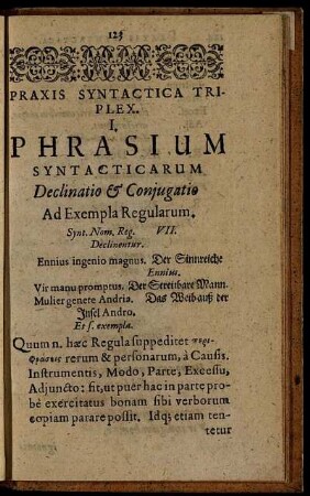Praxis Syntactica Triplex.