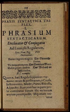 Praxis Syntactica Triplex.