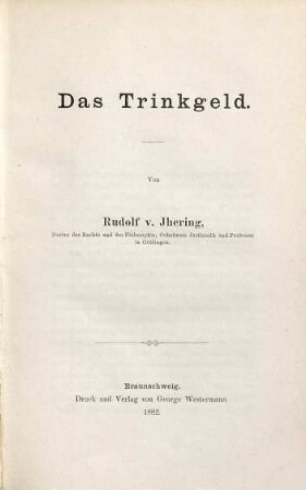 Das Trinkgeld